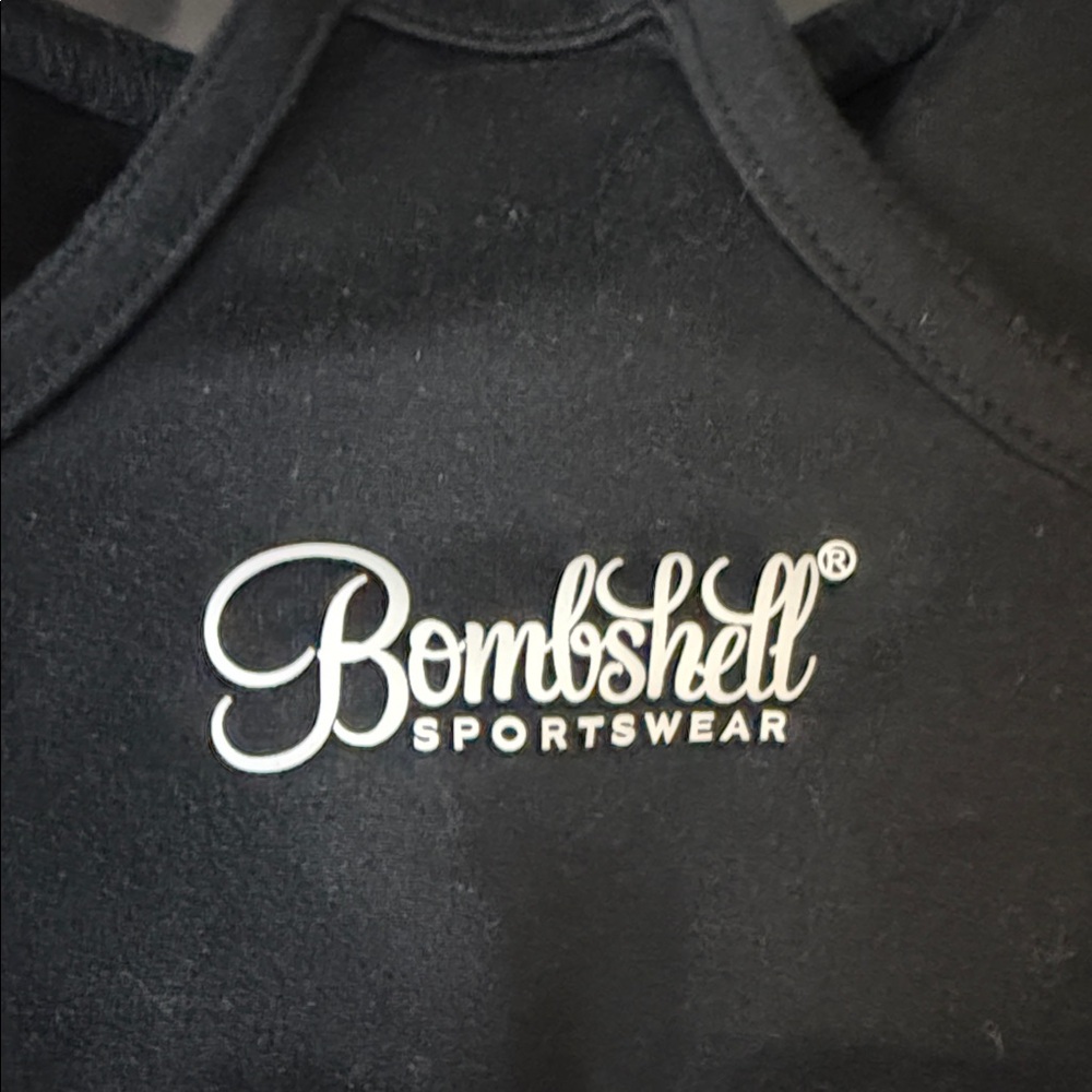 Bombshell Sportswear Midnight Black Sports Bra - Picture 2 of 4